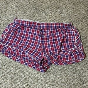 Vintage Victoria's Secret Pink and Blue Cropped Plaid Shorts
